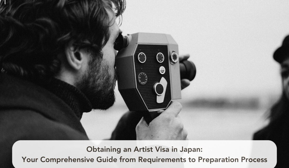 Film maker in action after successfully obtaining artist visa in Japan