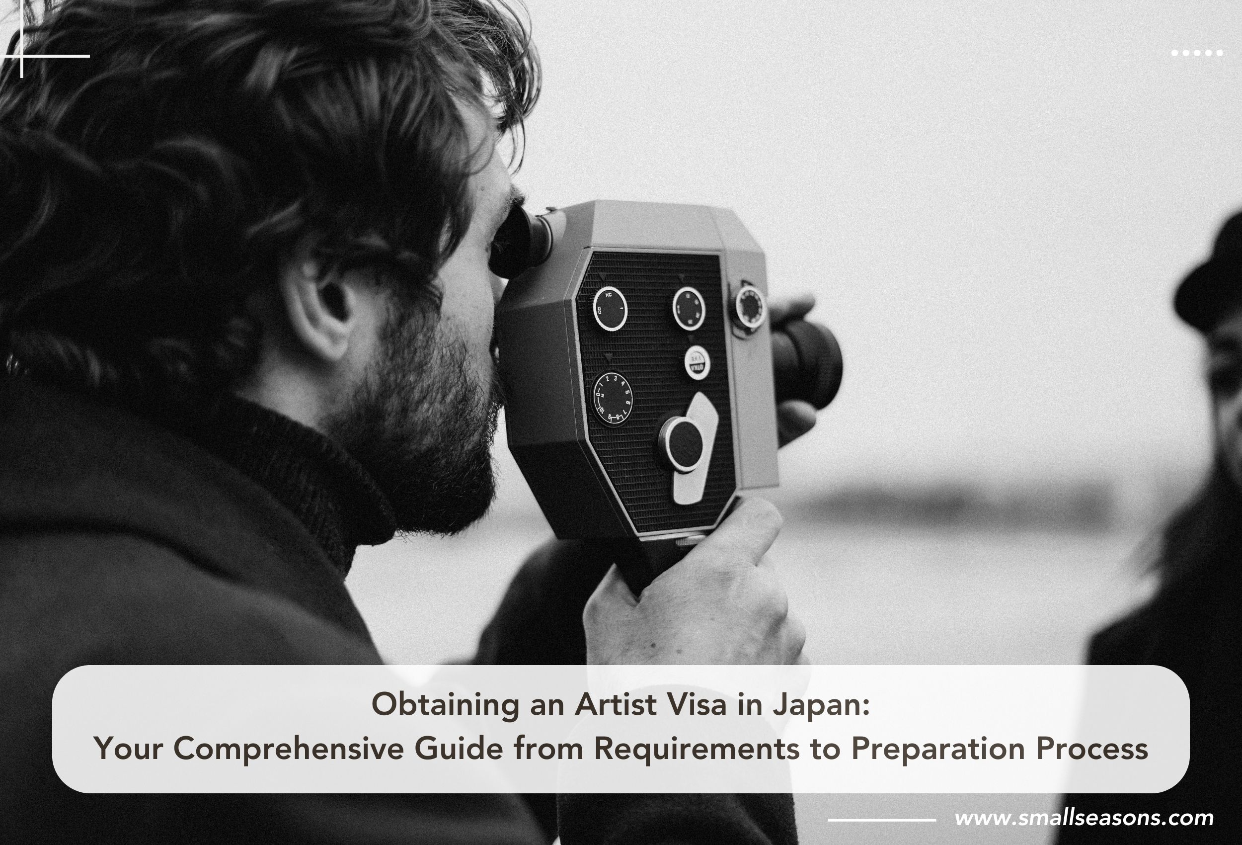 Film maker in action after successfully obtaining artist visa in Japan