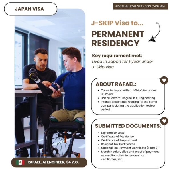 Case study of Rafael who is eligible for permanent resident visa via J-Skip visa