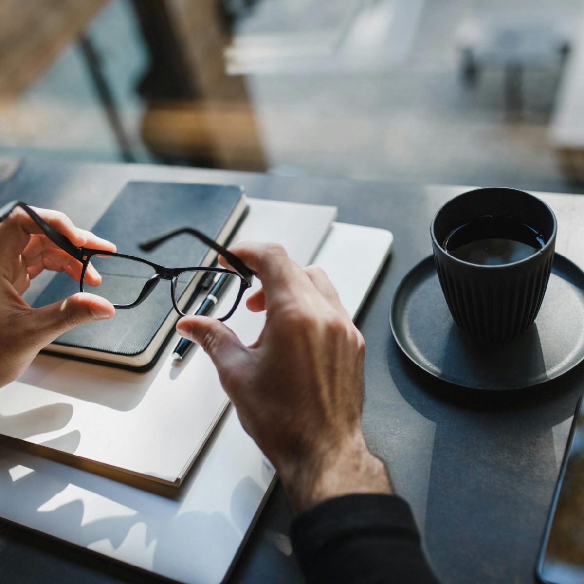 Man researching about available operation options for foreign enterprise